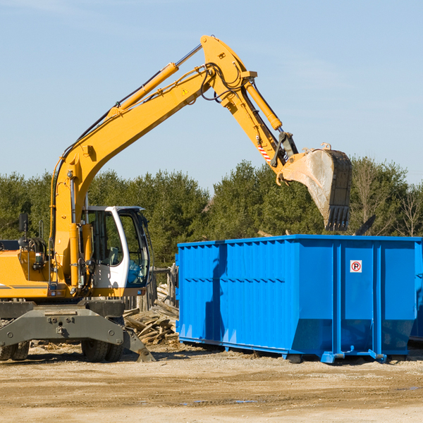 what size residential dumpster rentals are available in Bynum AL